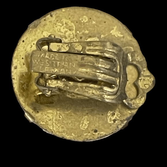 Signed West Germany Pink Glass Beaded Earrings Clip On VTG Beautiful Ballet Core - Picture 3 of 6